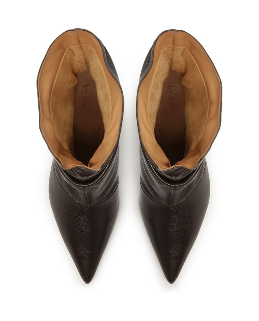 Kazar-Lederstiefel-mit-geknittertem-Schaft-braun