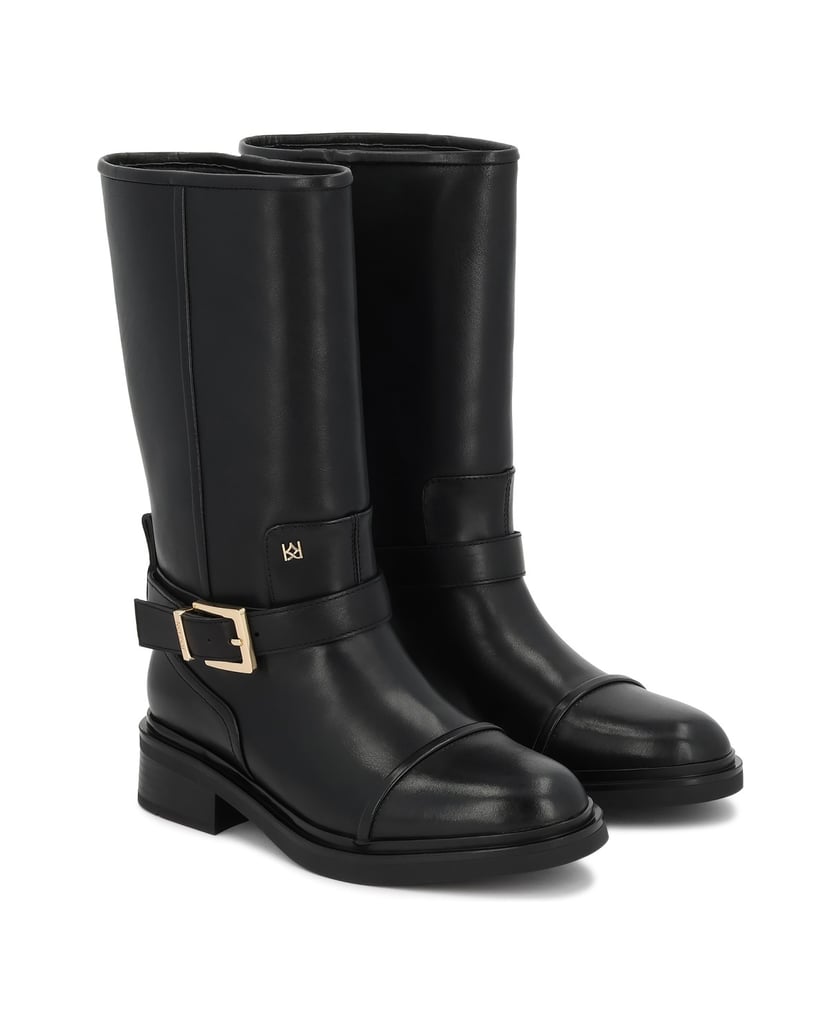Kazar-Schwarze-Stiefel-mit-verlängertem-Schaft-schwarz