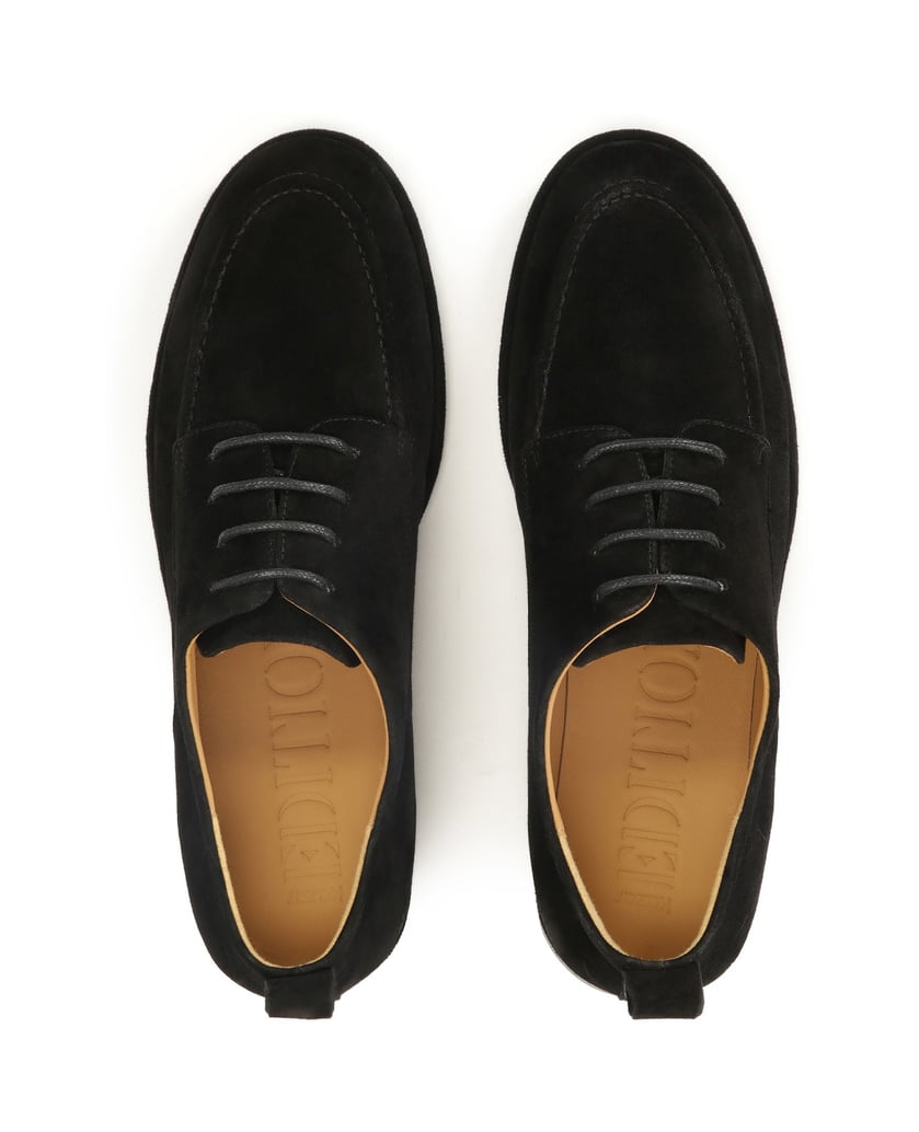 Kazar-Halbschuhe-aus-schwarzem-Wildleder-mit-Schnürung-schwarz