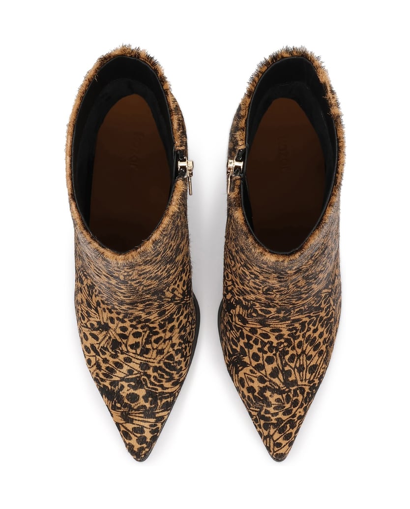 Kazar-Gemusterte-Lederstiefel-mit-Naturhaar-schwarz