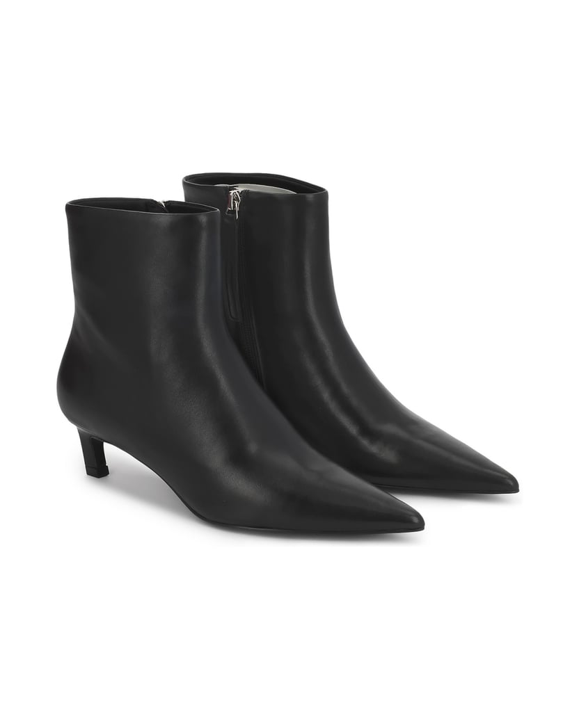 Kazar-Minimalistische-Stiefel-aus-Leder-mit-Kitten-Absatz-schwarz