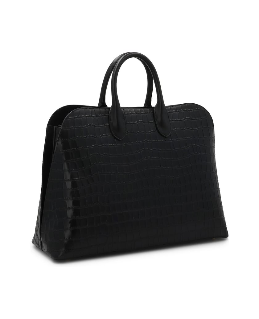Kazar-Schwarze-elegante-Handtasche-mit-geprägtem-Muster-schwarz