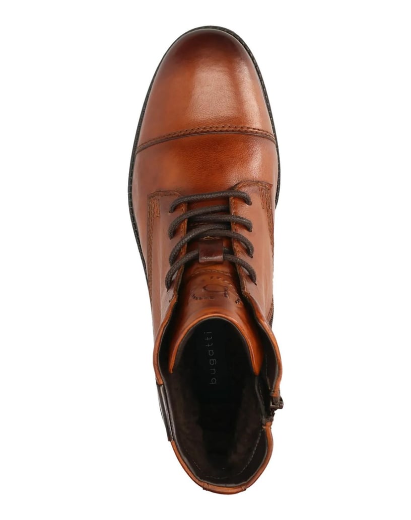 BUGATTI-Schnürstiefel-cognac