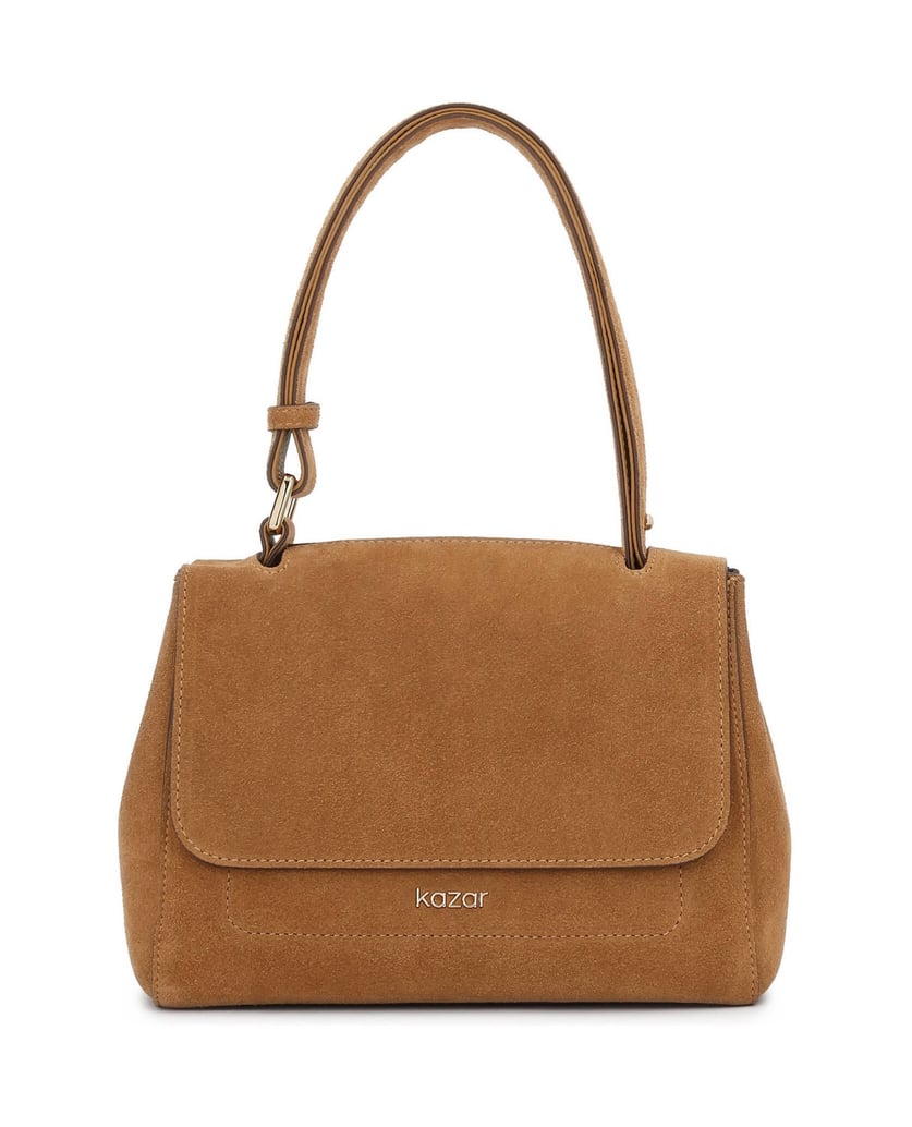 Kazar-Hellbraune-Handtasche-mit-verstellbarem-Griff-camel