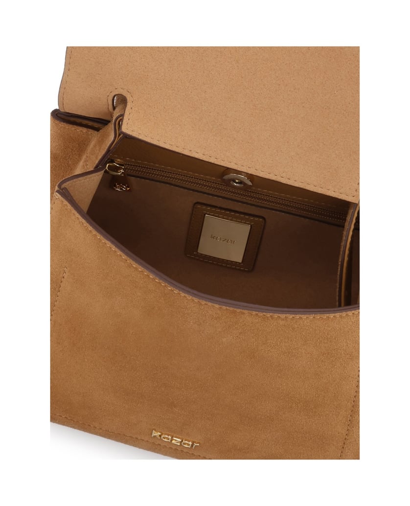 Kazar-Hellbraune-Handtasche-mit-verstellbarem-Griff-camel