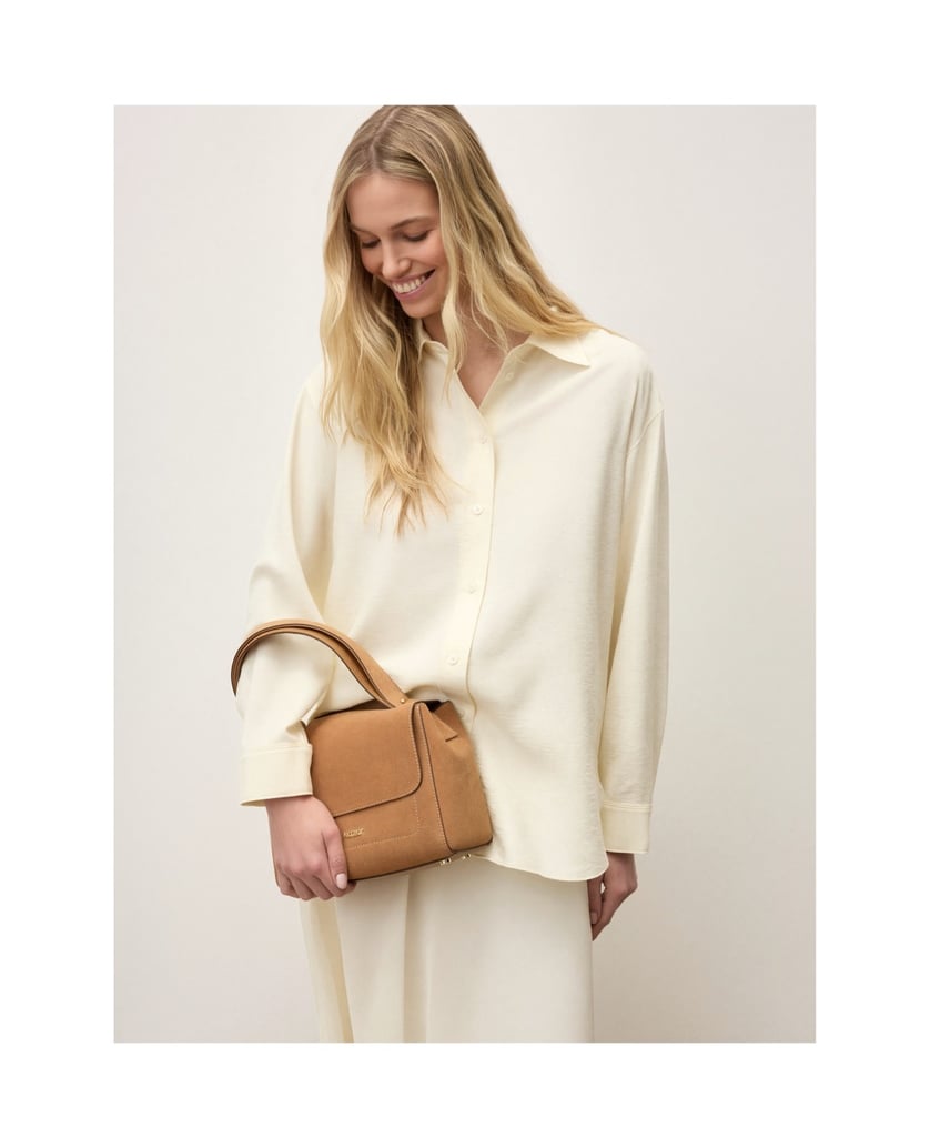Kazar-Hellbraune-Handtasche-mit-verstellbarem-Griff-camel