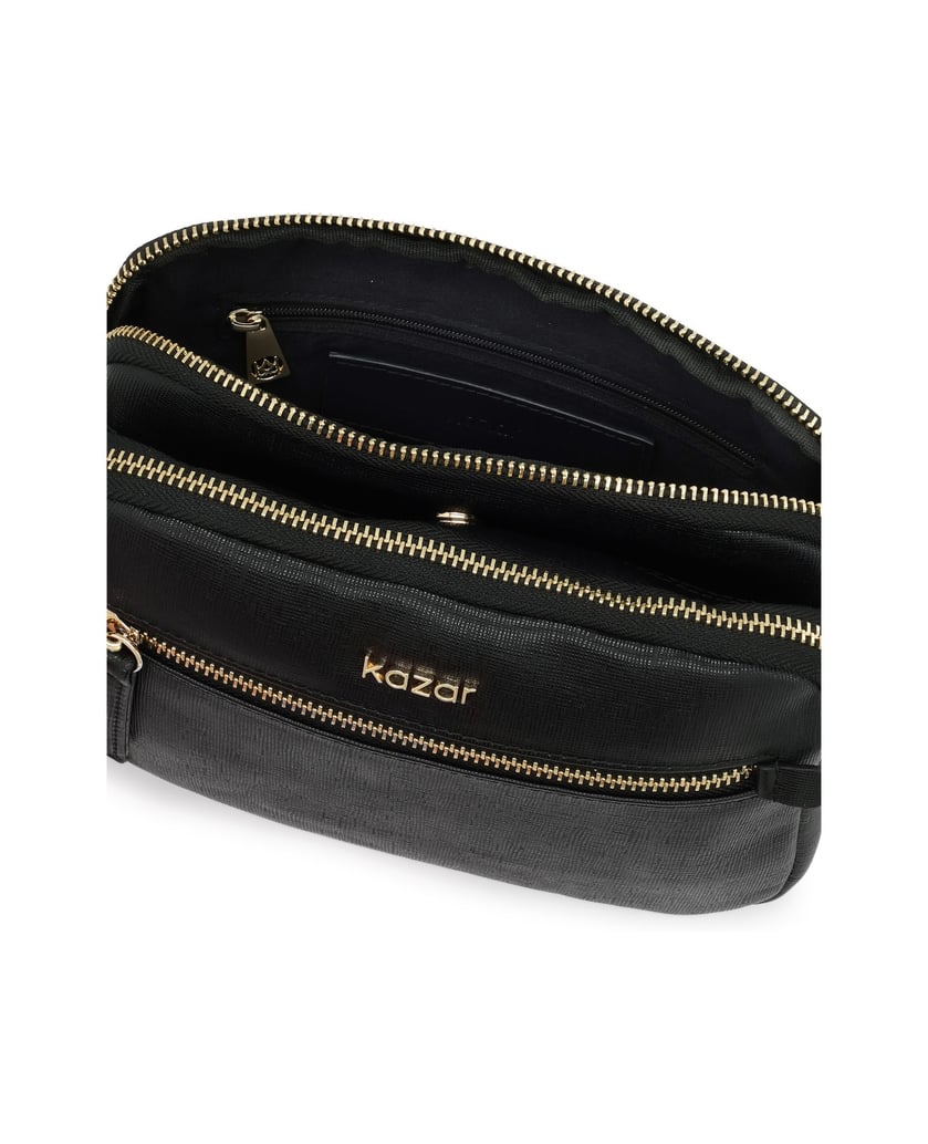 Kazar-Kleine-Handtasche-mit-Reißverschlussfach-schwarz