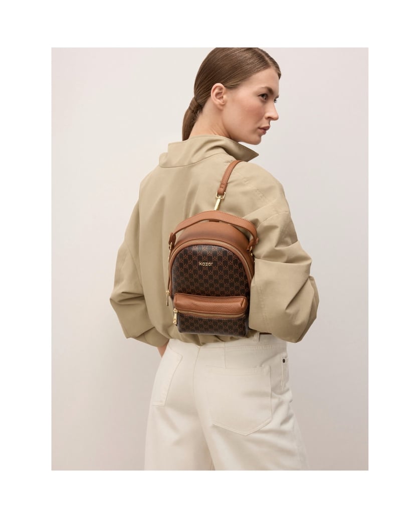 Kazar-Zweifarbiger-Lederrucksack-mit-abnehmbaren-Hosenträgern-camel
