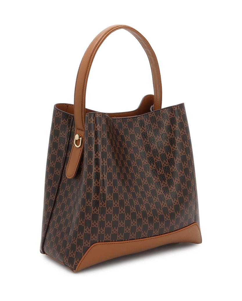 Kazar-Exklusive-Lederhandtasche-mit-signiertem-KAZAR-Verschluss-dunkelbraun