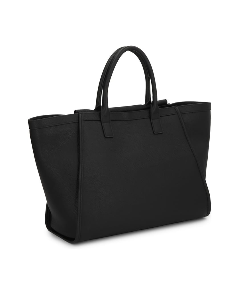 Kazar-Große-schwarze-Handtasche-mit-Zierriemen-und-Schnalle-schwarz