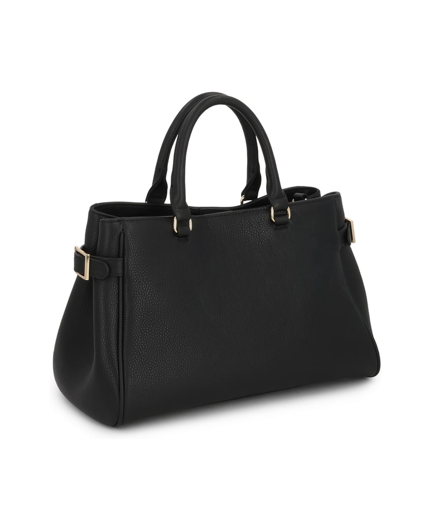 Kazar-Handtasche-aus-schwarzem-Erbsenleder-schwarz