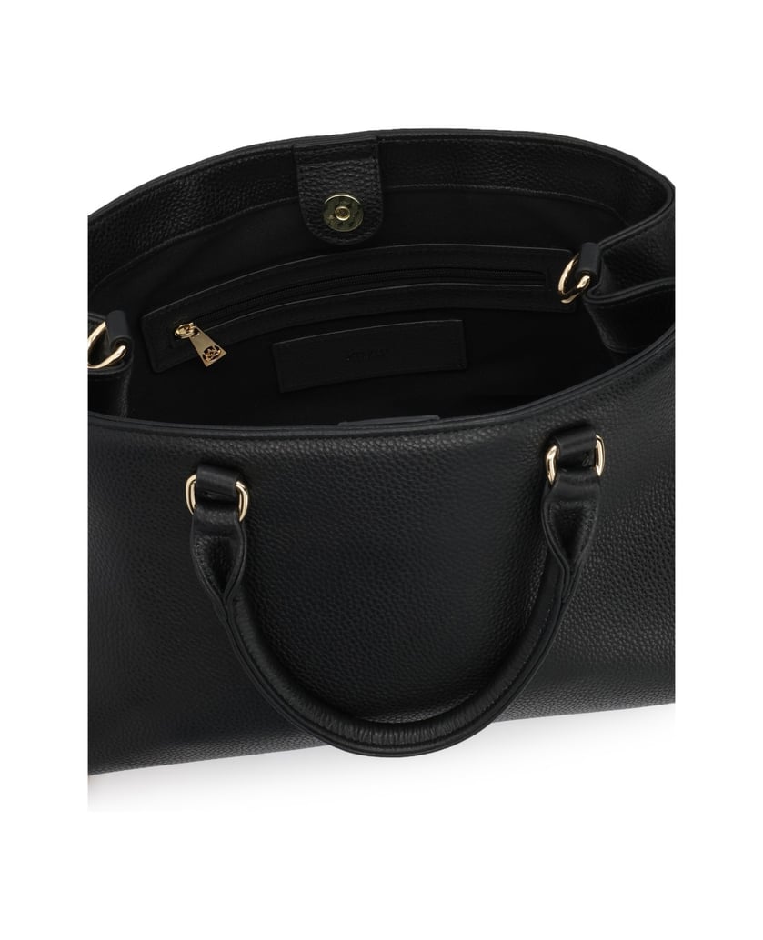 Kazar-Handtasche-aus-schwarzem-Erbsenleder-schwarz