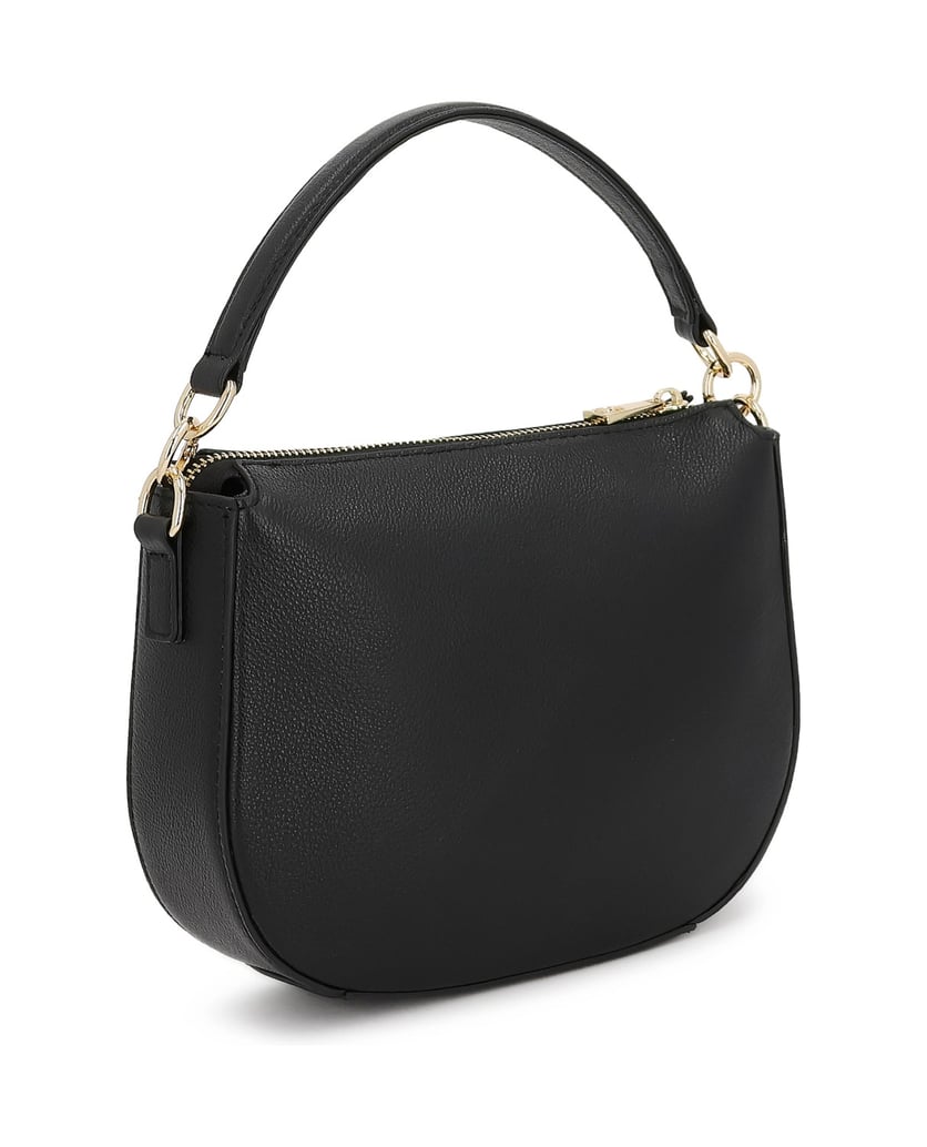 Kazar-Schwarze-Lederhandtasche-mit-zwei-Riemen-schwarz