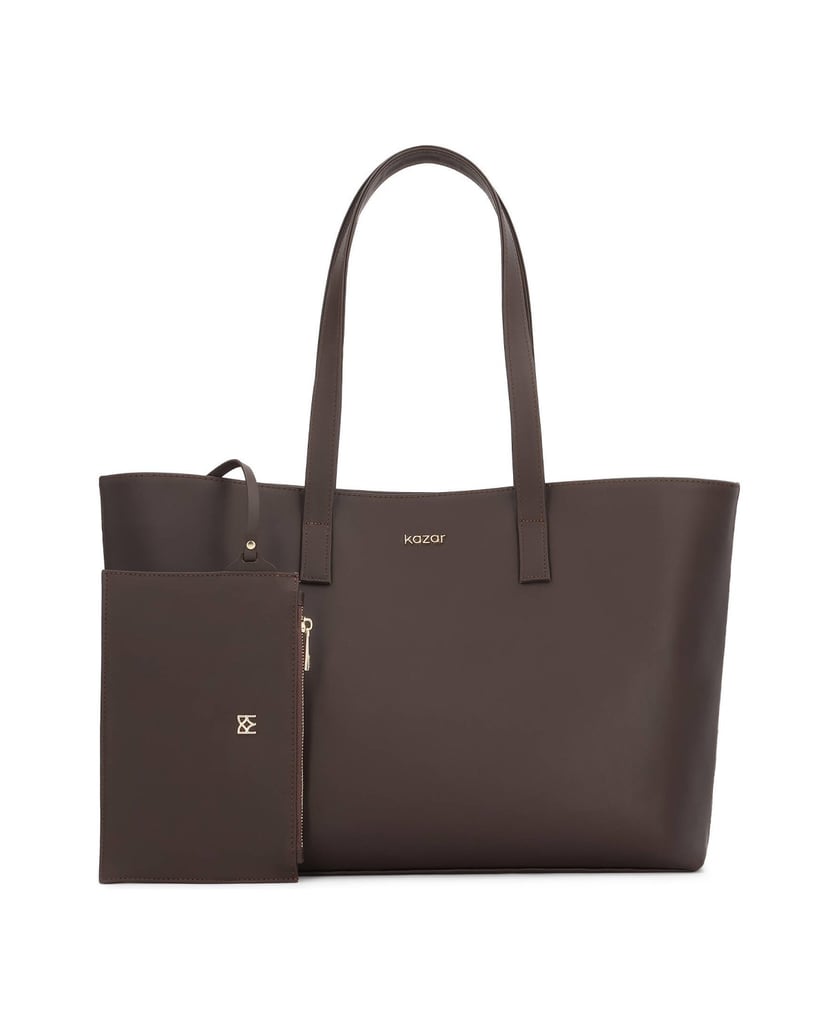 Kazar-Große-Lederhandtasche-mit-Etui-braun