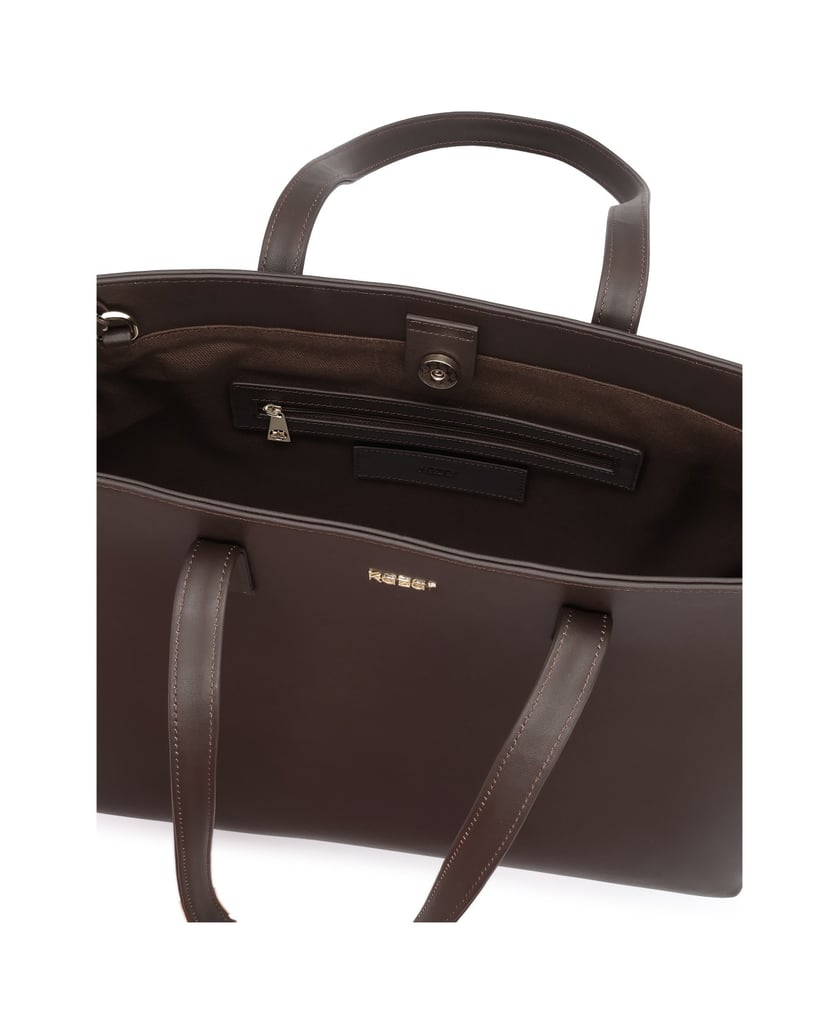 Kazar-Große-Lederhandtasche-mit-Etui-braun