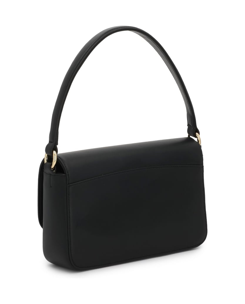 Kazar-Schwarze-Handtasche-mit-Überschlag-schwarz