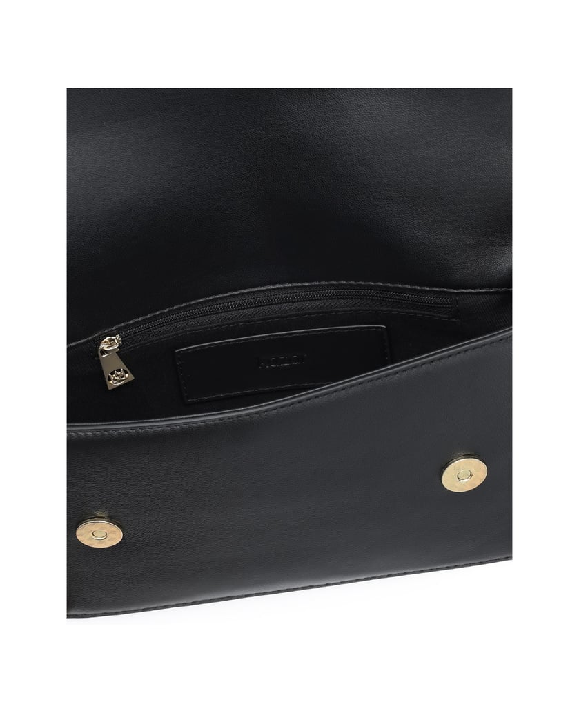 Kazar-Schwarze-Handtasche-mit-Überschlag-schwarz