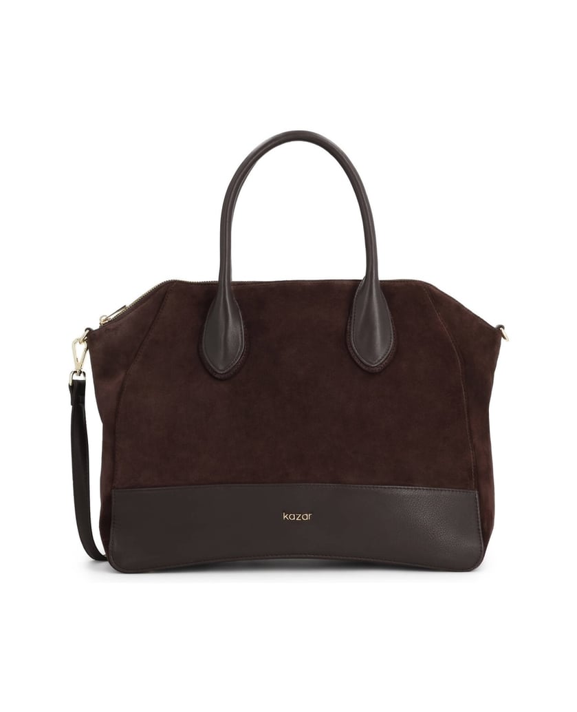 Kazar-Braune-Wildleder-Tasche-mit-weicher-Form-braun