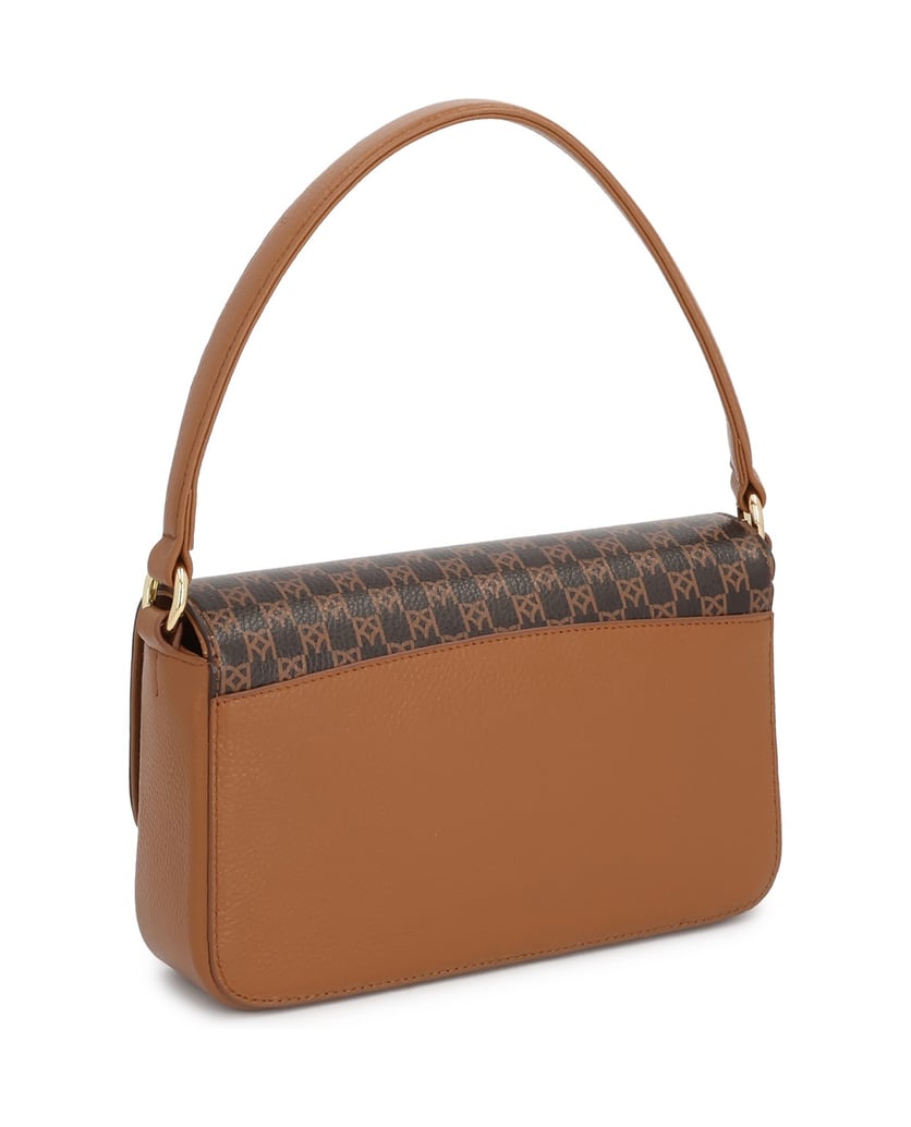 Kazar-Lederbaguette-mit-Monogramm-braun
