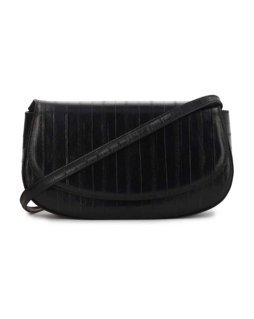 Kazar-Schwarze-steife-Handtasche-mit-einem-einzigartigen-Muster-schwarz