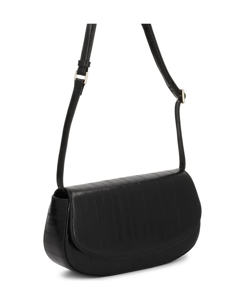 Kazar-Schwarze-steife-Handtasche-mit-einem-einzigartigen-Muster-schwarz