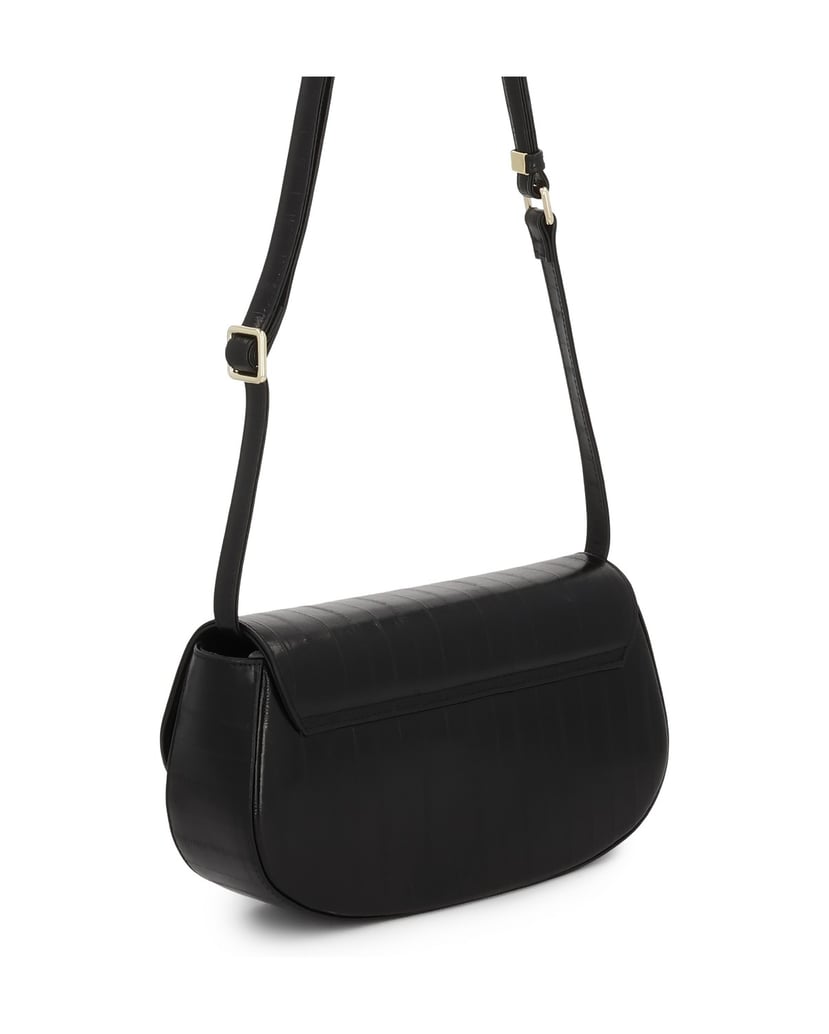 Kazar-Schwarze-steife-Handtasche-mit-einem-einzigartigen-Muster-schwarz
