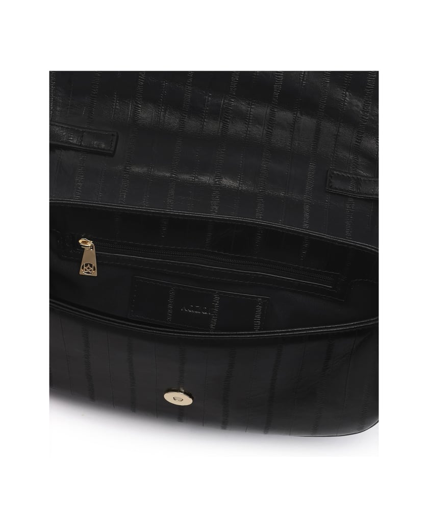 Kazar-Schwarze-steife-Handtasche-mit-einem-einzigartigen-Muster-schwarz