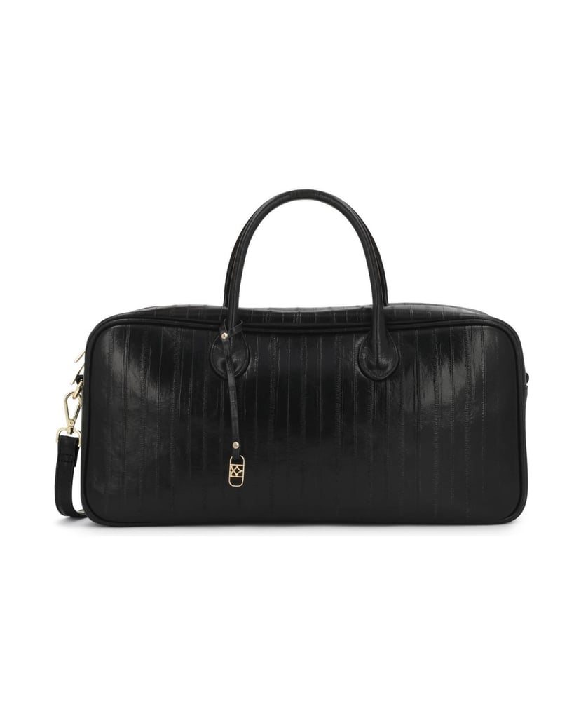 Kazar-Schwarze-Handtasche-aus-geprägtem-Leder-schwarz