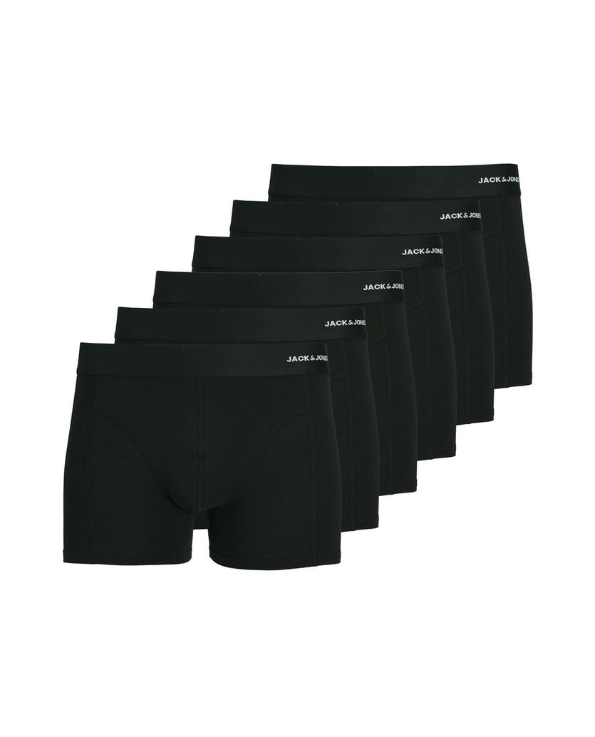 Jack-&-Jones-Herren-Boxershort-6er-Pack-JACBASIC-TRUNKS-6-PACK-schwarz