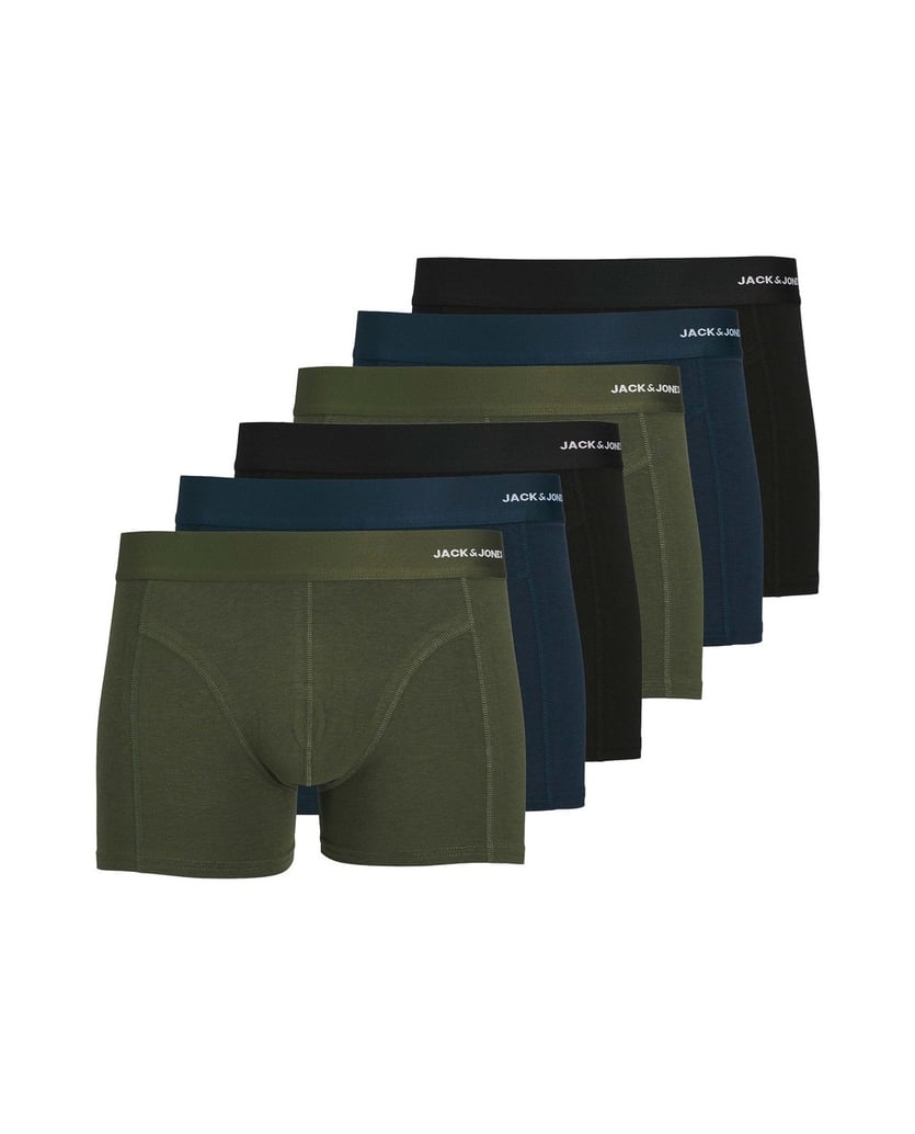 Jack-&-Jones-Herren-Boxershort-6er-Pack-JACBASIC-TRUNKS-6-PACK-schwarz