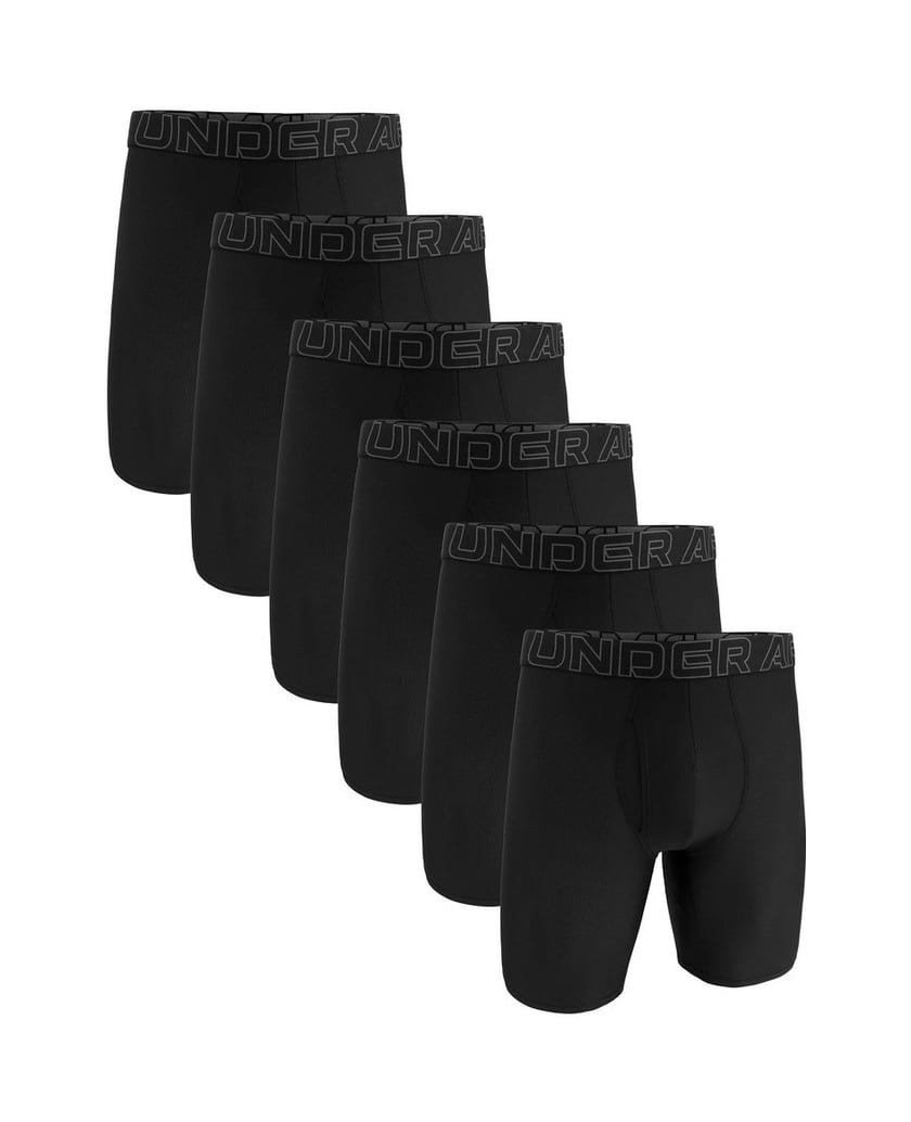Under-Armour-Herren-Boxershort-6er-Pack-UA-PERFORMANCE-TECH-MESH--SOLID-9-IN-6PK-schwarz