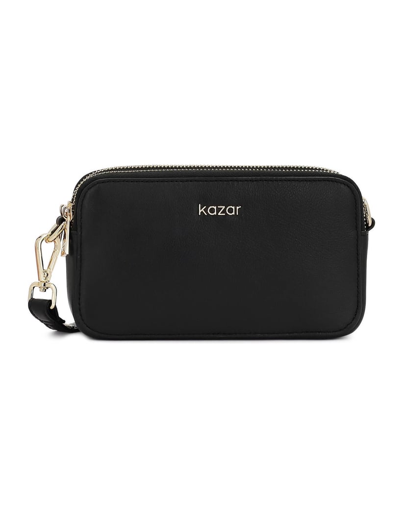 Kazar-Kleine-schwarze-Lederhandtasche-schwarz