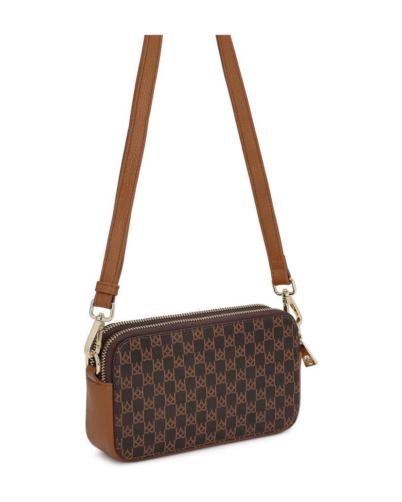 Kazar-Braun-gemusterte-Lederhandtasche-braun
