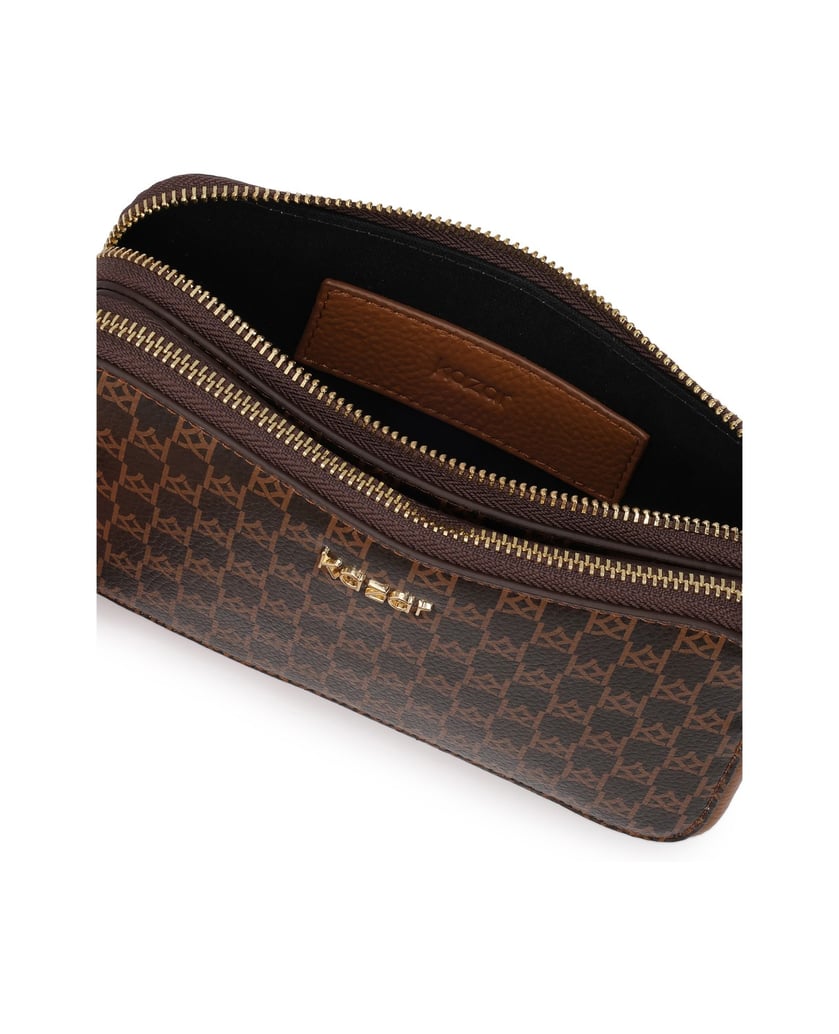 Kazar-Braun-gemusterte-Lederhandtasche-braun