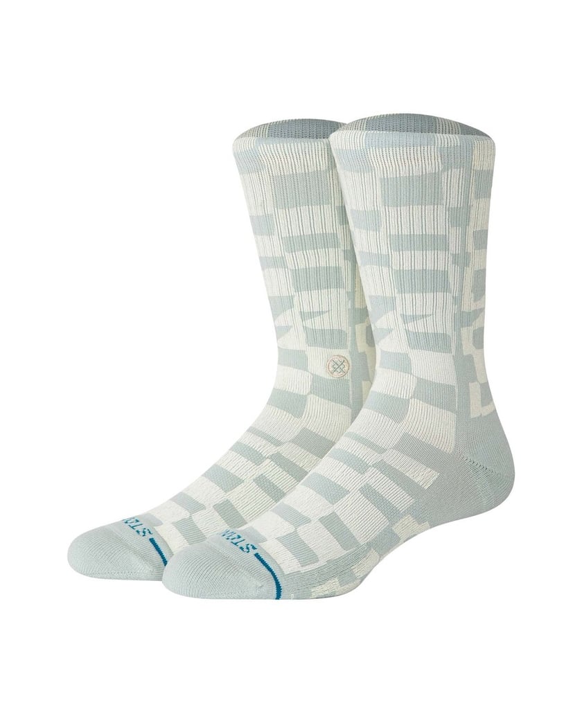 STANCE-Unisex-Socken-1er-Pack-Wave-Check-Crew-schwarz