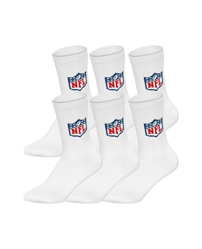 NFL-Unisex-Socken-6er-Pack-NFL-SHIELD-3Pack-Crew-Socks-schwarz
