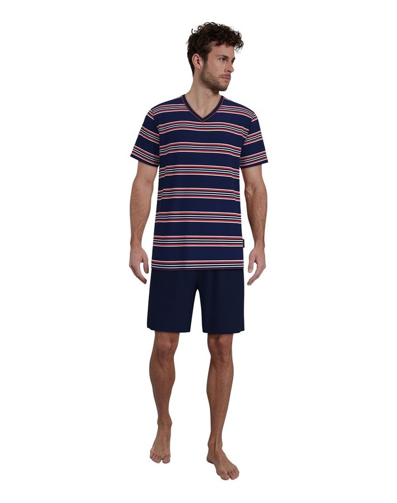 GÖTZBURG-Herren-Pyjama-Shorty-Klima-Aktiv-rot