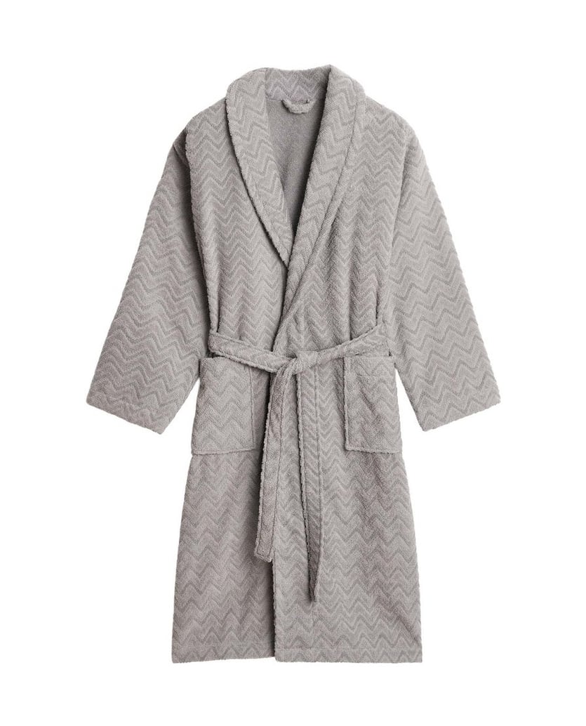 GANT-Unisex-Bademantel-1er-Pack-JACQUARD-HERRINGBONE-ROBE-grau