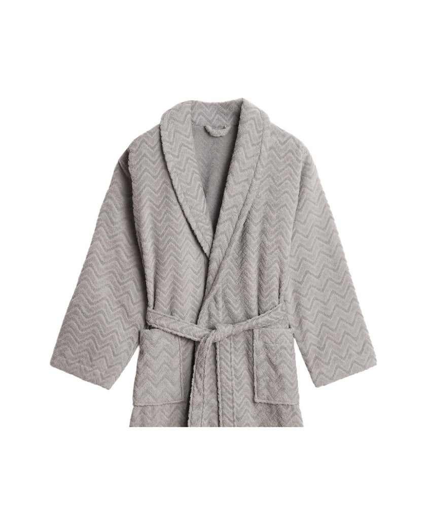GANT-Unisex-Bademantel-1er-Pack-JACQUARD-HERRINGBONE-ROBE-grau