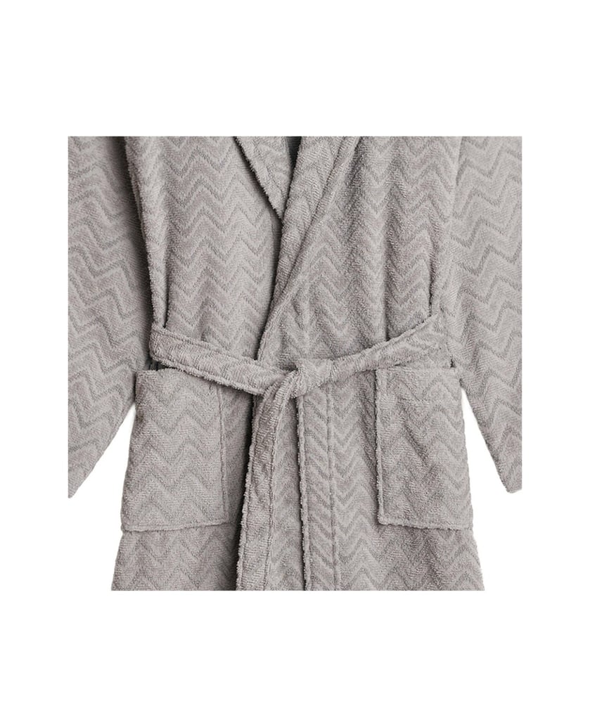 GANT-Unisex-Bademantel-1er-Pack-JACQUARD-HERRINGBONE-ROBE-grau