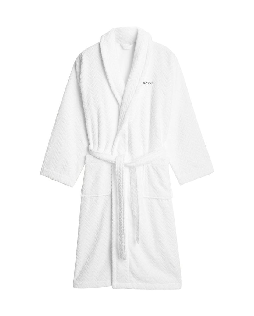 GANT-Unisex-Bademantel-1er-Pack-JACQUARD-HERRINGBONE-ROBE-grau
