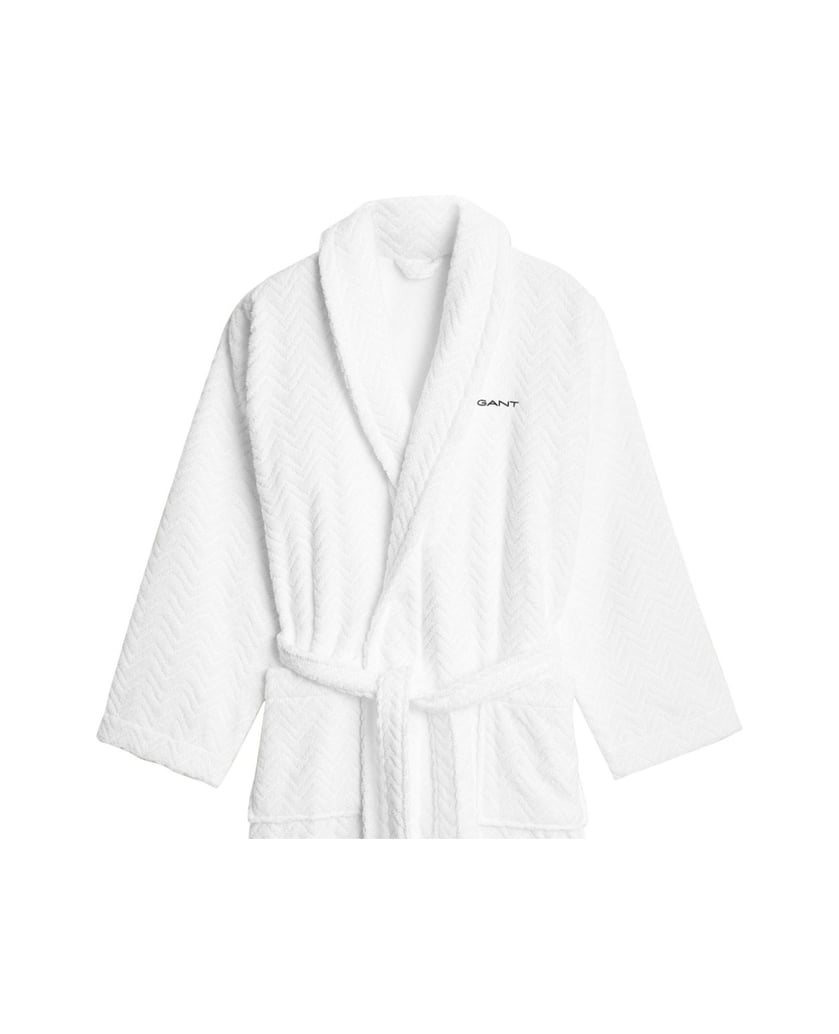 GANT-Unisex-Bademantel-1er-Pack-JACQUARD-HERRINGBONE-ROBE-grau