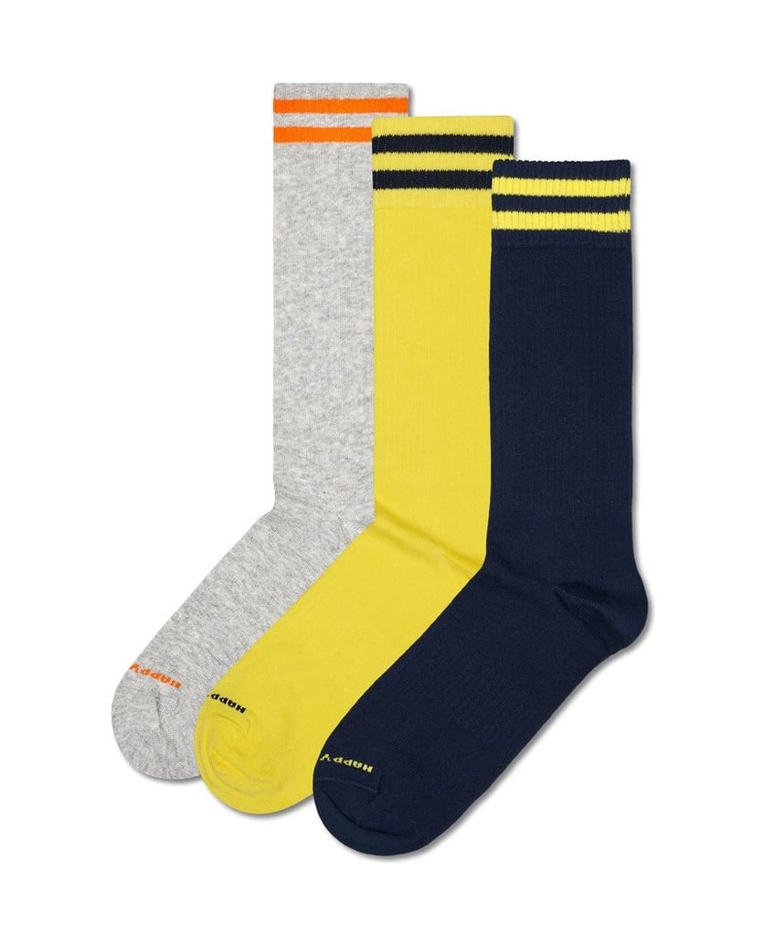 HAPPY-SOCKS-Unisex-Socken-3er-Pack-Solid-Crew-Socks-3-Pack-Set-mehrfarbig