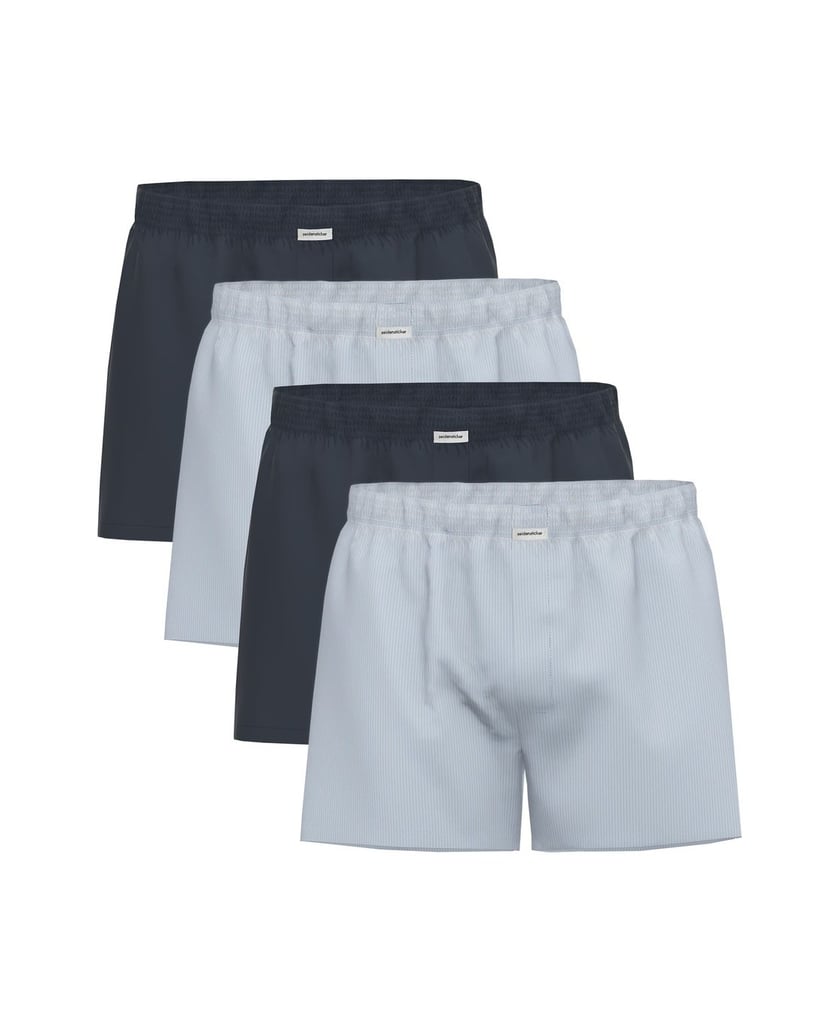 Seidensticker-Herren-Web-Boxershorts-4er-Pack-schwarz