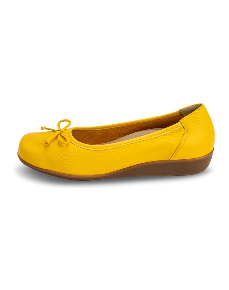 VITAFORM-Hirschleder-Ballerinas-gelb