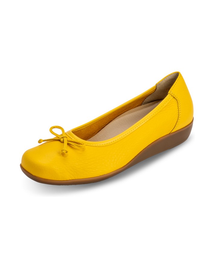 VITAFORM-Hirschleder-Ballerinas-gelb