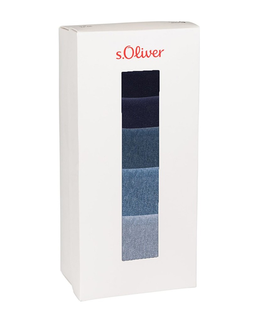 S.Oliver-Unisex-Socken-5er-Pack-Essential-Socks-in-Box-5P-blau