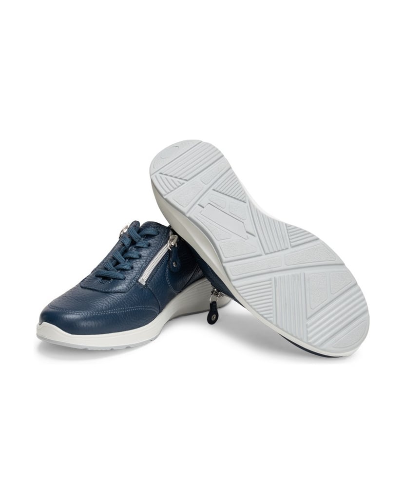 VITAFORM-Hirschleder-Sneaker-silber