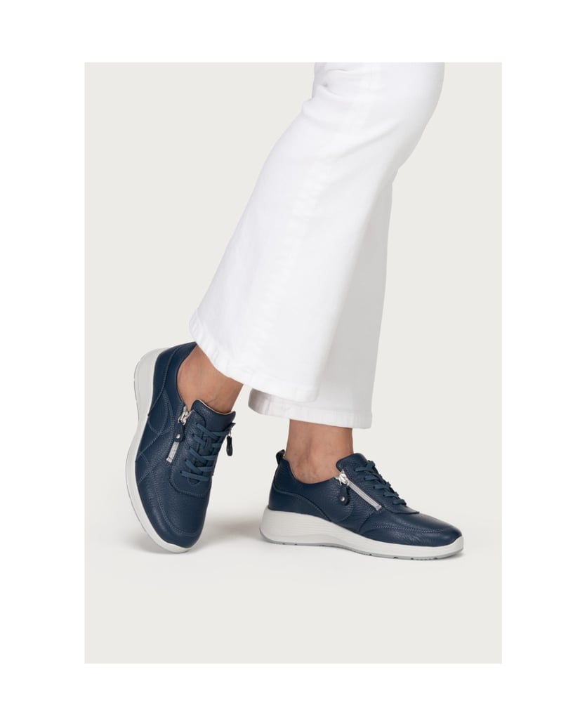 VITAFORM-Hirschleder-Sneaker-silber