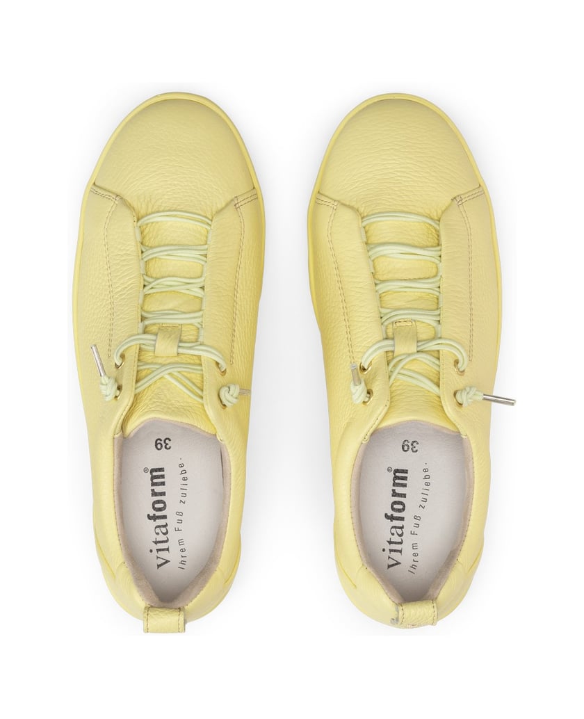 VITAFORM-Hirschleder-Sneaker-hellgelb